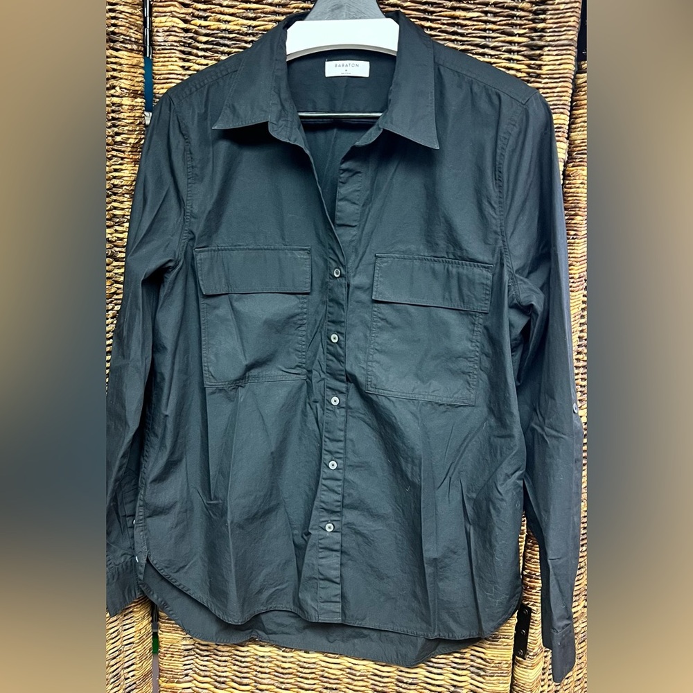 Artizia- Babaton, Black Button-Up Shirt- Womens Medium